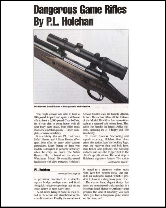 dangerous game rifles magazine article image