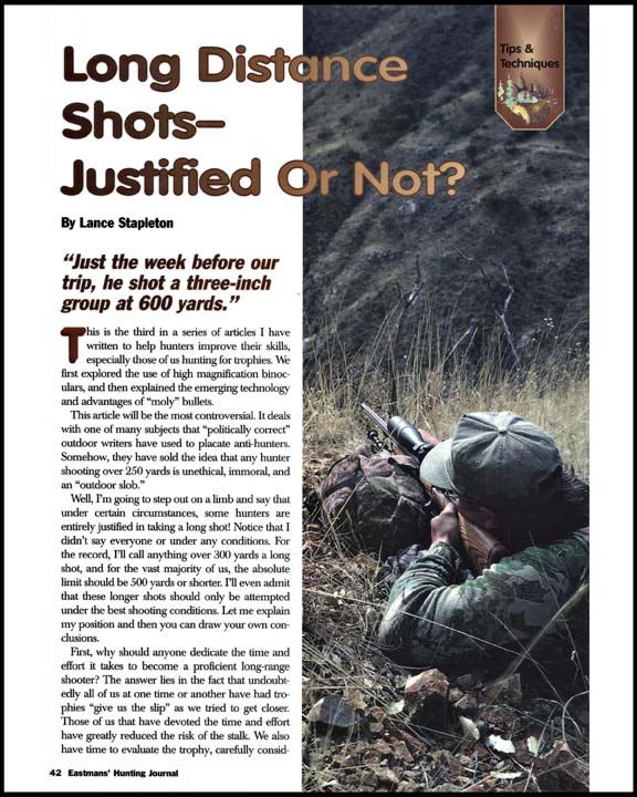 Eastmans Hunting Journal magazine article image