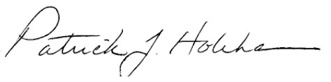 patrick j holehan signature image